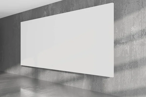 画廊的房间里有空白的图片 抽象空旷的内部 3D渲染 — 图库照片