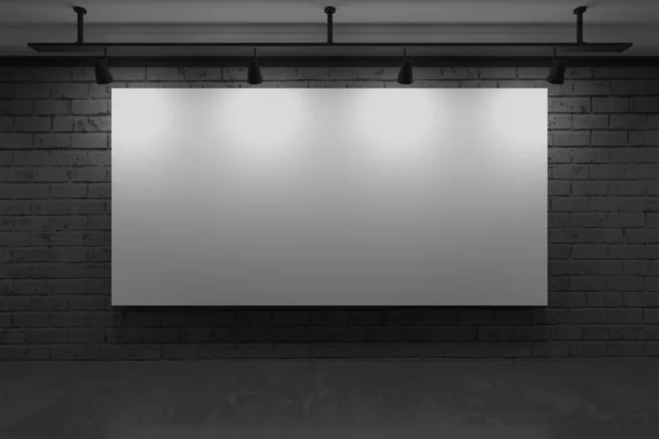 Moderni Näyttelyhallin Sisustus Galleriahuoneen Tausta Renderointi — kuvapankkivalokuva