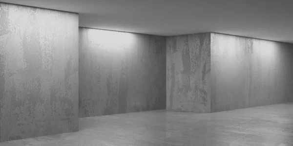 摘要室内设计混凝土空间 建筑背景 3D渲染 — 图库照片