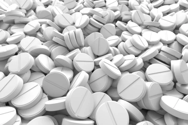 Différents Médicaments Comprimés Antibiotiques Pilules Comprimés Capsules Multicolores Rendu — Photo