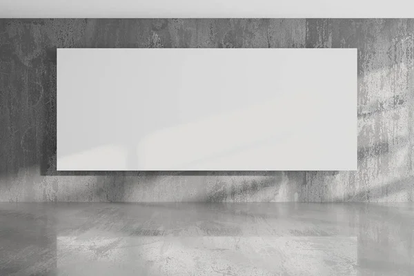 空白の写真付きのギャラリールーム 抽象的な空のインテリア 3Dレンダリング — ストック写真