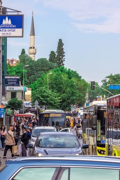 Turquía Estambul Junio 2022 Tráfico Por Carretera Estambul Vista Calle —  Fotos de Stock