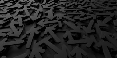 Soyut ok deseni. Yaratıcı oklar duvar kağıdı. 3d oluşturma