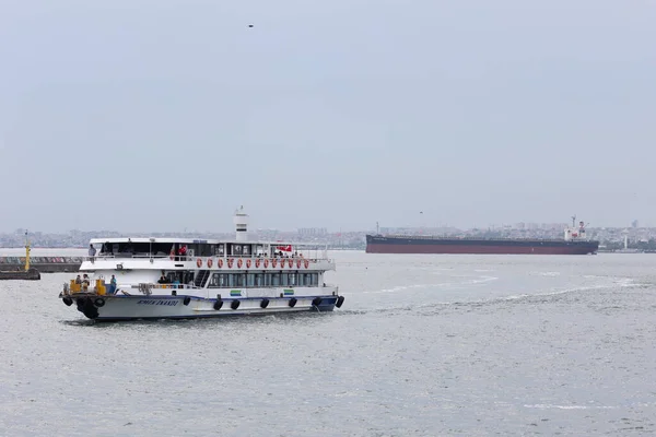 Turquia Istambul Junho 2022 Istambul City Passenger Ship Barco Balsa — Fotografia de Stock