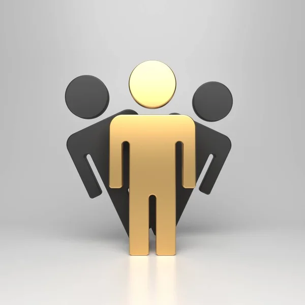 Team Leader Standing Out Crowd Indiviguality Concept Rendering — Stock Photo, Image