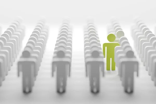Different Person Crowd Unique Individuality Concept Rendering — Stock Photo, Image