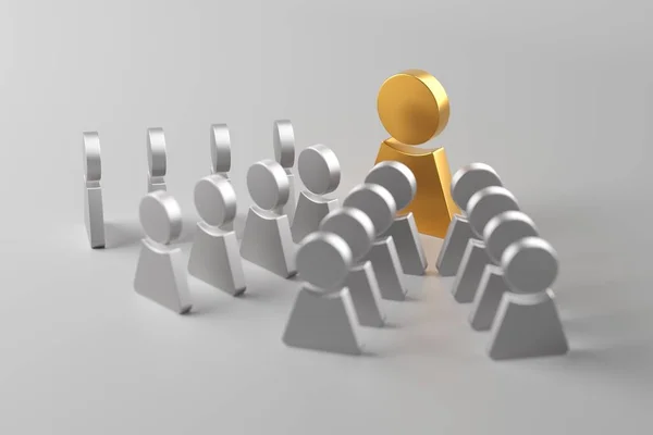 Leader Group Leadership Teamwork Concept Rendering — Stock Photo, Image