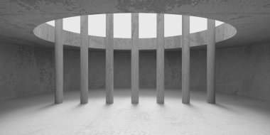 Soyut iç dizayn beton oda. Mimarlık geçmişi. 3d oluşturma