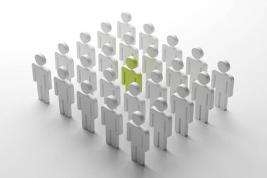 Takım lideri ve takım lideri. 3d oluşturma