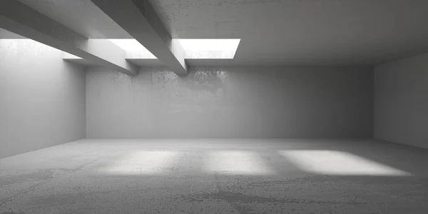 Abstract Architecture Interior Background Modern Concrete Room Rendering — Stock Photo, Image