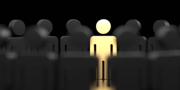 Individual Person Crowd Leadership Excellence Concept Rendering — Stock Photo, Image