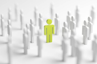 Takım lideri ve takım lideri. 3d oluşturma