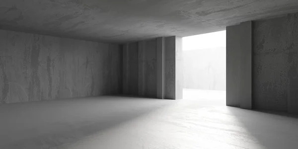 Sala Hormigón Diseño Interior Abstracto Fondo Arquitectónico Renderizado —  Fotos de Stock