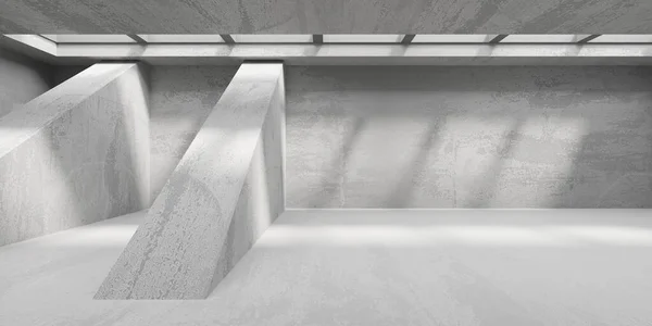 Abstract Interior Design Stanza Cemento Contesto Architettonico Rendering — Foto Stock