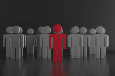 Takım lideri ve takım lideri. 3d oluşturma