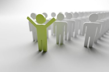 Takım lideri ve takım lideri. 3d oluşturma