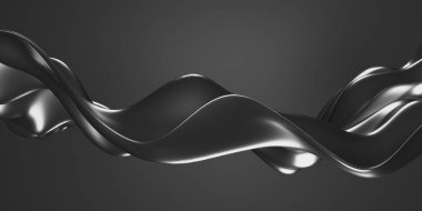 Soyut gümüş metal arka plan. Alüminyum çizgili dalgalar. 3d oluşturma