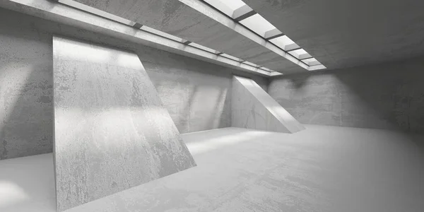 Abstraktes Leeres Modernes Interieur Betonwände Architektonische Hintergründe Darstellung — Stockfoto