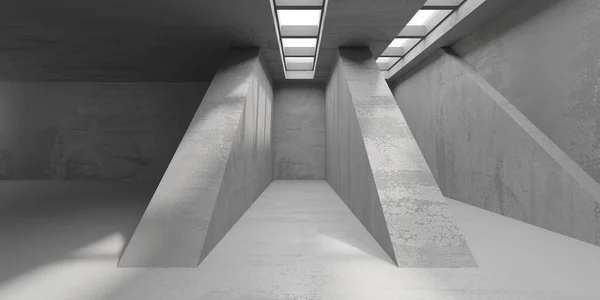 Abstraktní Prázdný Moderní Interiér Betonové Stěny Architektonické Zázemí Vykreslování — Stock fotografie