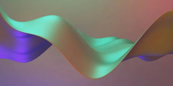 カラフルな波の質感 3D抽象アートバックグラウンドデザイン — ストック写真