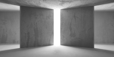 Soyut iç dizayn beton oda. Mimarlık geçmişi. 3d oluşturma