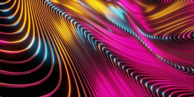 Renk dalgaları soyut arkaplan dokusu. Akışkan akış soyut holografik duvar kağıdı. 3d oluşturma