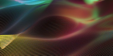 Eğri Dinamik Sıvı Duvar Kağıdı. Çok renkli üç boyutlu çizgiler. 3d oluşturma