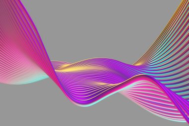 Renk dalgaları soyut arkaplan dokusu. Akışkan akış soyut holografik duvar kağıdı. 3d oluşturma