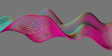 Fütürist Eğri Soyut arkaplan. Eğri Dinamik Sıvı Duvar Kağıdı. 3d oluşturma