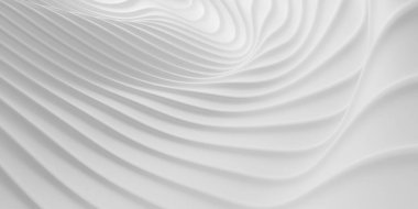 Wavy glossy abstract stripes background. 3d rendering