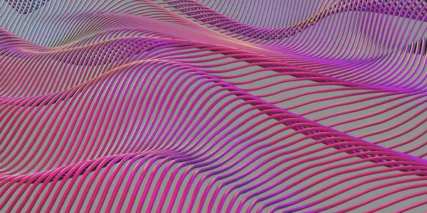 Curve Dynamic Fluid Liquid Wallpaper Multicolored Stripes Rendering — Stock Photo, Image