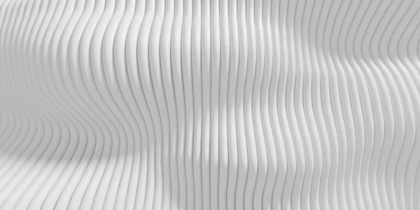 Abstrakti Aalto Muokkaa Valkoisten Aaltojen Taustaa Renderointi — kuvapankkivalokuva