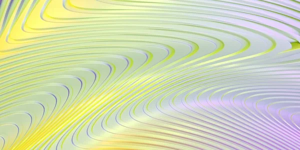 カラー波抽象的な背景テクスチャ 流動フロー抽象ホログラフィックの壁紙 3Dレンダリング — ストック写真