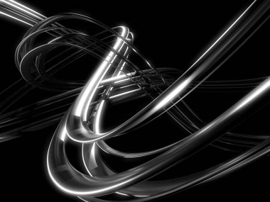 Koyu çelik çizgiler. Sanayi fütüristik geçmişi. Metalik pürüzsüz tasarım. 3d oluşturma