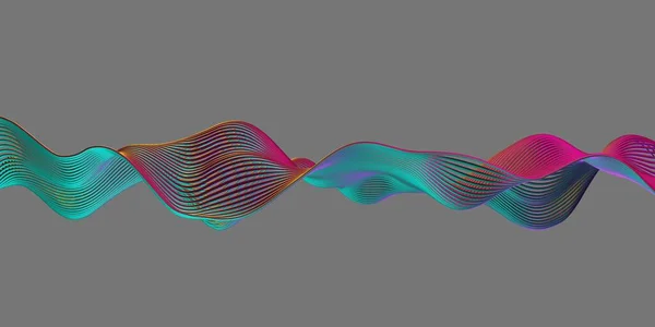 Абстрактный Фон Футуристической Кривой Кривая Динамическая Жидкость Жидкие Обои Рендеринг — стоковое фото