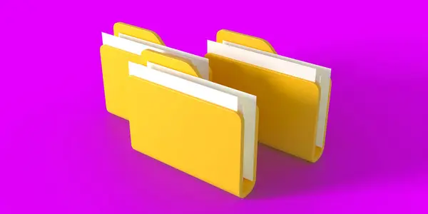Computer folders. Data concept. Files Priorities. 3d rendering