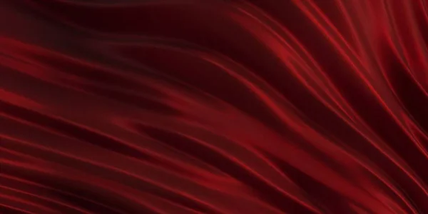 Красный Атлас Шелковая Ткань Поток Ткани Рендеринг — стоковое фото