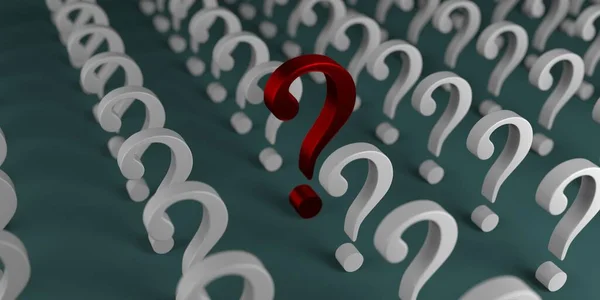 Big Question Mark Concept Background Rendering — Stock Photo, Image