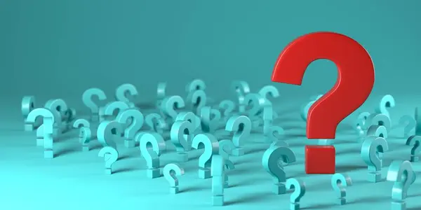 Main Question Mark Faq Concept Solving Problem Rendering — Stock Photo, Image