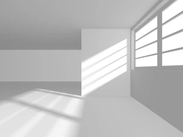 Empty Room. Abstract Futuristic Interior. 3d Render Illustration