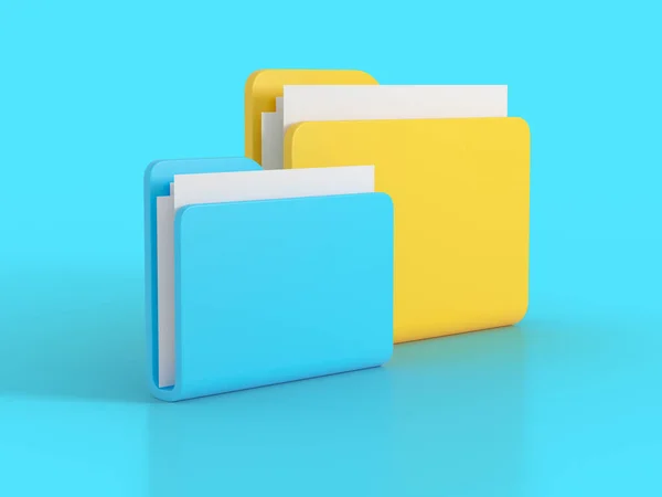 Office File Folders Business Data Concept Rendering — Stock Photo, Image