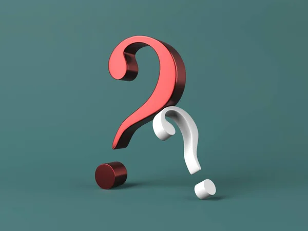 Big Question Mark Concept Background Rendering — Stock Photo, Image