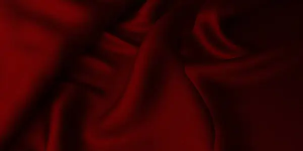 Red Satin Silk Fabric Background Velvet Material Rendering — Stock Photo, Image