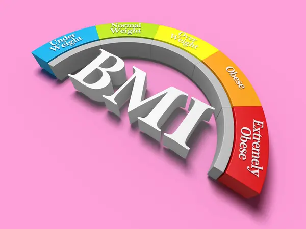 Bmi Abbreviation Body Mass Index Healty Lifestyle Concept Rendering — Stock Photo, Image