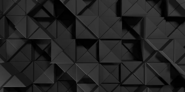 Dark Wall Panel Texture Geometric Triangle Pattern Rendering — Stock Photo, Image