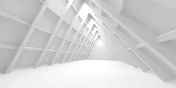 Fondo Interior Arquitectura Moderna Abstracta Blanca Ilustración Renderizado —  Fotos de Stock