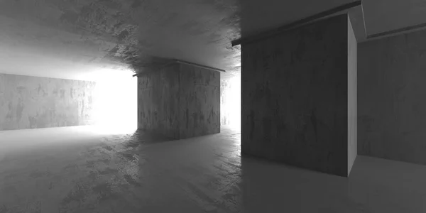 Arquitetura Abstrata Fundo Interior Sala Betão Moderna Renderização — Fotografia de Stock