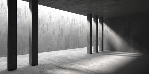 Abstraktní Architektura Interiéru Pozadí Moderní Betonová Místnost Vykreslování — Stock fotografie