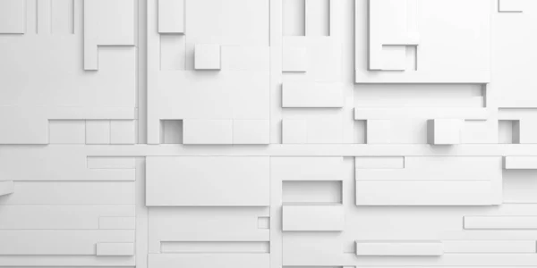 Geometric abstract white background. Tiled style. 3d rendering