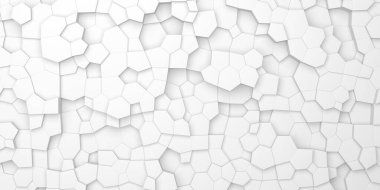 Geometrik soyut beyaz arkaplan. Döşeme tarzı. 3d oluşturma